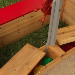 KidKraft Bac à Sable En Bois Bateau De Pirate 200 Cm -Jardelix Soldes Magasin bac a sable bateau pirate bois jardin enfant 4