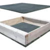 Bac à Sable Pour Enfants En Bois Brut 1,18 X 1,18 M + Bâches -Jardelix Soldes Magasin bac sable 4 enfants 118 118 1