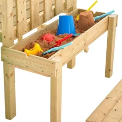Aire De Jeux En Bois Pour Bébé Avec Balançoire Et Toboggan – TP Bambin -Jardelix Soldes Magasin bac sable aire jeux bebe tp toys