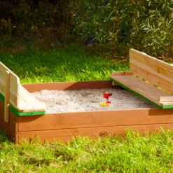 Axi Bac Ă Sable Avec Bancs En Bois De Hemlock Ella 95 X 100 Cm