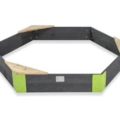 EXIT TOYS Bac à Sable Hexagonal En Bois De Cèdre Aksent (2 Tailles) -Jardelix Soldes Magasin bac sable hexagonal bois cedre aksent 2 tailles 3