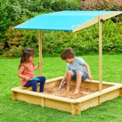 Bac à Sable En Bois Avec Auvent Escamotable – Wooden Sandpit