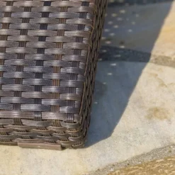 Bain De Soleil En Aluminium Et Résine Tressée Cancun (2 Coloris) -Jardelix Soldes Magasin bain soleil aluminium resine tressee cancun 1