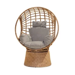 Balancelle De Jardin En Résine Tressée Marron - Bora Bora