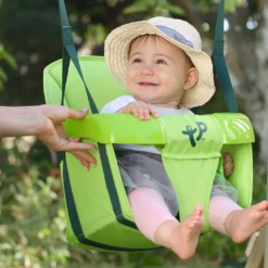 Aire De Jeux En Bois Pour Bébé Avec Balançoire Et Toboggan – TP Bambin -Jardelix Soldes Magasin balancoire bebe tissu tp toys