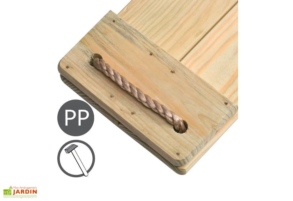 Balançoire Bois Pour Portique De 3 M 6 Balançoire Bois Pour Portique De 3 M – Image 4