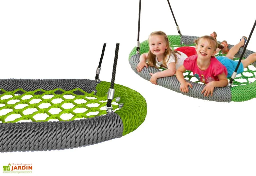 Balançoire Nid D'Oiseau Oval Pro Grise Et Verte 120 X 87,5 Cm 4 Balançoire Nid D'Oiseau Oval Pro Grise Et Verte 120 X 87,5 Cm – Image 2