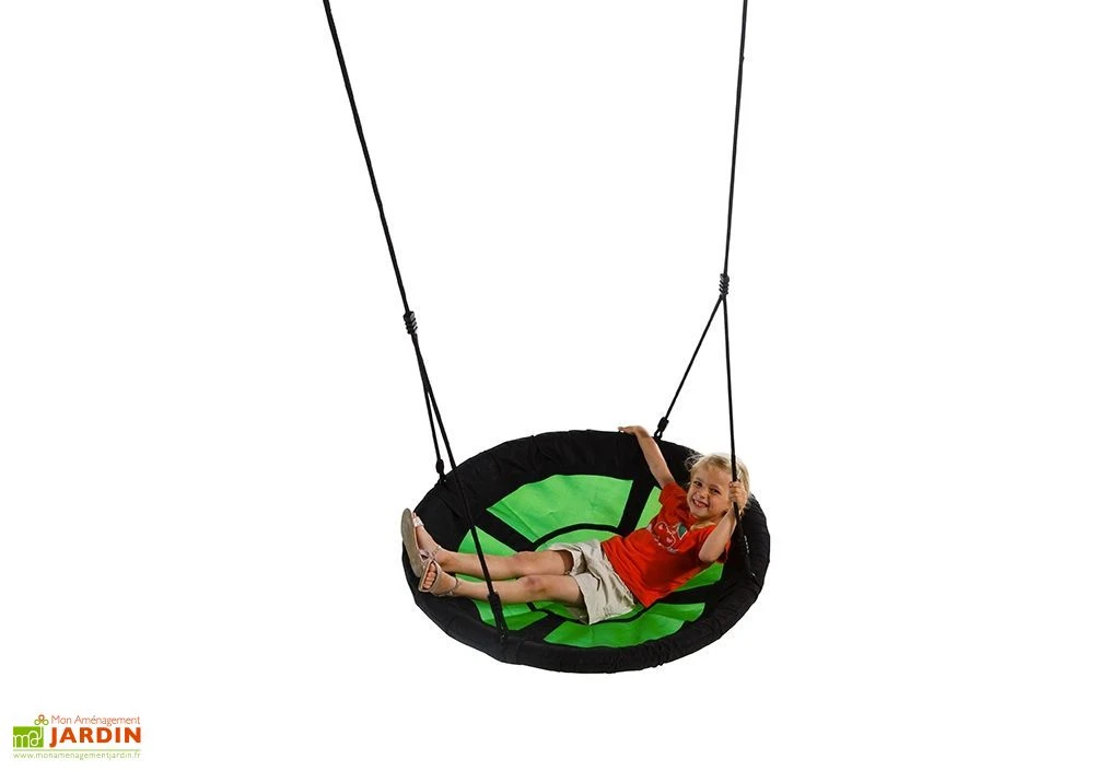 Balançoire Nid D'Oiseau Swibee Ø98cm Verte 4 Balançoire Nid D'Oiseau Swibee Ø98cm Verte – Image 2