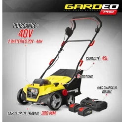 Balayeuse électrique Sans Fil Pour Gazon Synthétique 2 X 20 V 9 Balayeuse électrique Sans Fil Pour Gazon Synthétique 2 X 20 V -Jardelix Soldes Magasin balayeuse gazon synthetique batterie 2x20v