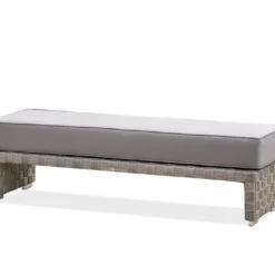 Banc De Jardin En Aluminium Et Résine Tressée Tosca