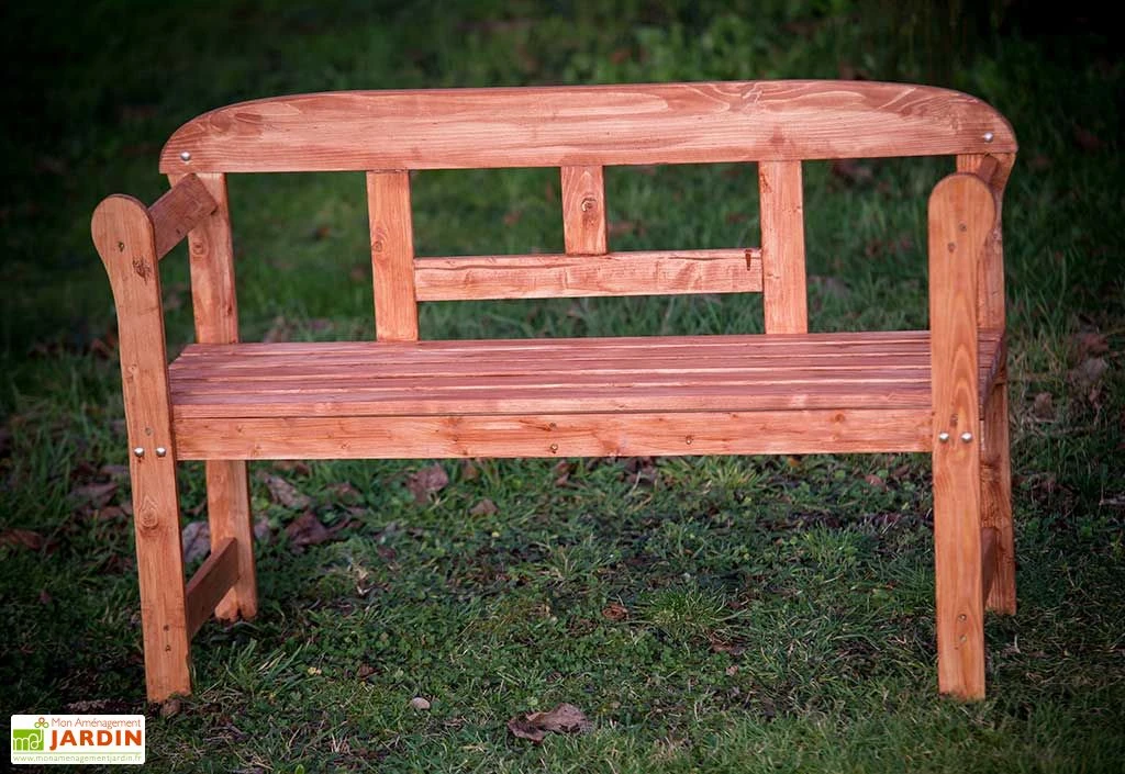 Banc De Jardin Bois 2 Places 125 Cm Emma 4 Banc De Jardin Bois 2 Places 125 Cm Emma – Image 2