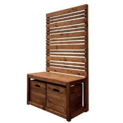 Banc Occultant Avec Rangements En Bois Traité – Memphis