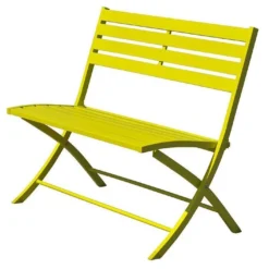 Banc Pliant En Aluminium Marius -Jardelix Soldes Magasin banc pliant aluminium jaune