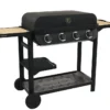 Barbecue Au Gaz Sur Chariot En Métal - 4 Brûleurs -Jardelix Soldes Magasin barbecue au gaz sur chariot