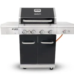 Barbecue Au Gaz En Acier De Luxe – 4 Brûleurs, 1 Brûleur Latéral Et Arrière