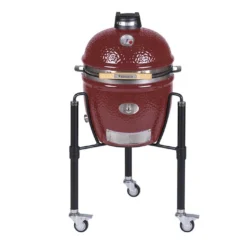 Barbecue Kamado En Céramique Monolith Junior + Chariot -Jardelix Soldes Magasin barbecue ceramique chariot monolith junior rouge