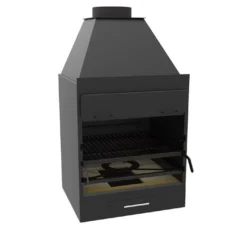 Barbecue Charbon Et Bois à Poser Ou Encastrer BF-60 Acier 62,5 X 55 Cm