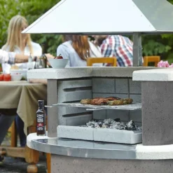 Barbecue En Béton Au Charbon De Bois Zurich Anthracite 5 Barbecue En Béton Au Charbon De Bois Zurich Anthracite -Jardelix Soldes Magasin barbecue charbon de bois en beton zurich gris 1