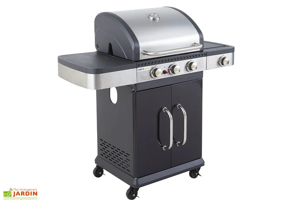 Barbecue à Gaz Plancha Et Grille 3 Brûleurs 11,5 KW – Fidgi 3 3 Barbecue à Gaz Plancha Et Grille 3 Brûleurs 11,5 KW – Fidgi 3