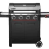 Barbecue Au Gaz En Inox Mercury 4T Noir Mat – 150 X 61 X 112 Cm