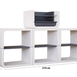 Barbecue Design En Béton SUN06 -Jardelix Soldes Magasin barbecue modulable beton hydrofuge blanc sun06