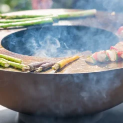 Braséro Plancha D’extérieur Avec Plaque De Cuisson En Acier - ø 80 X 101 Cm -Jardelix Soldes Magasin barbecue plancha acier