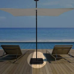 Base Carrée Sur Roulettes Pour Parasol Infina Umbrosa -Jardelix Soldes Magasin base parasol infina umbrosa metal noir roulettes 1