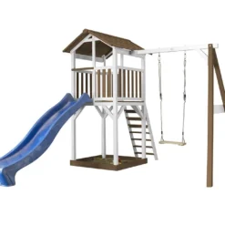 Axi Aire De Jeux En Bois De Hemlock Toboggan Et Portique Balançoire Beach Tower 12 Axi Aire De Jeux En Bois De Hemlock Toboggan Et Portique Balançoire Beach Tower -Jardelix Soldes Magasin beach tower 1 marron blanc bleu
