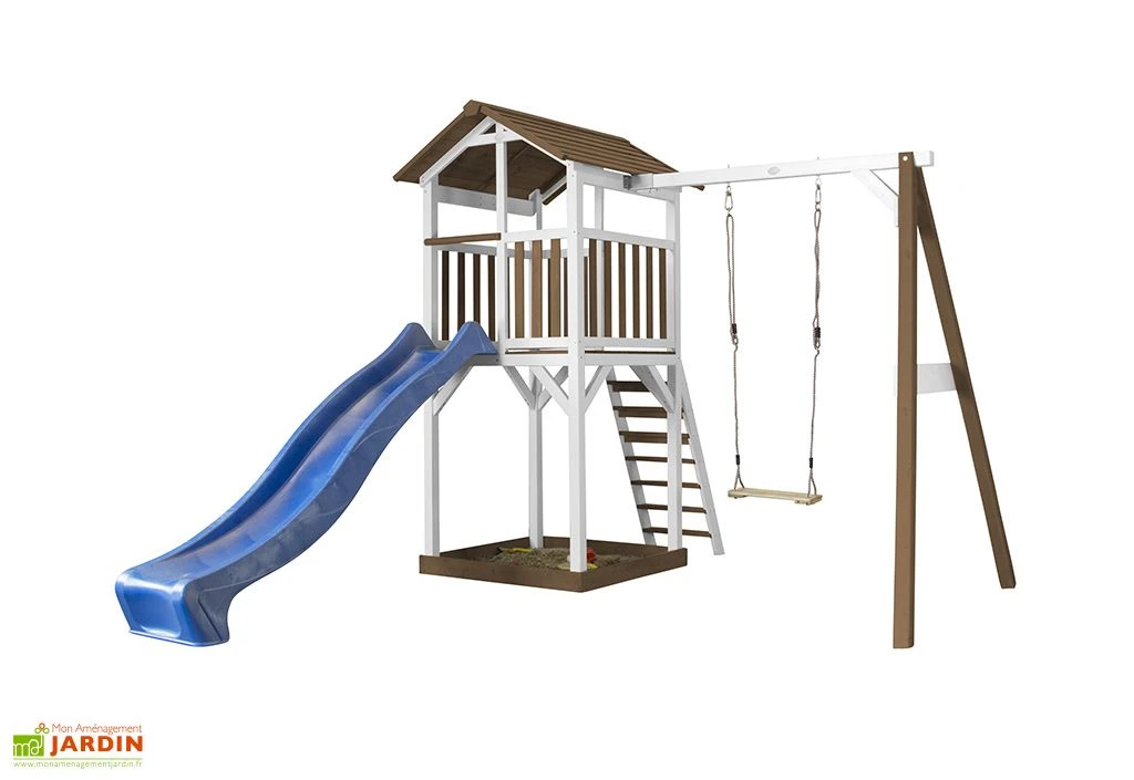 Axi Aire De Jeux En Bois De Hemlock Toboggan Et Portique Balançoire Beach Tower 7 Axi Aire De Jeux En Bois De Hemlock Toboggan Et Portique Balançoire Beach Tower – Image 5