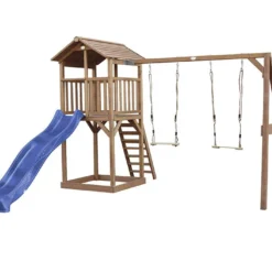 Axi Aire De Jeux En Bois : Toboggan Et Portique 2 Balançoires Beach Tower 10 Axi Aire De Jeux En Bois : Toboggan Et Portique 2 Balançoires Beach Tower -Jardelix Soldes Magasin beach tower double swing marron bleu 3