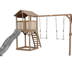 Axi Aire De Jeux En Bois : Toboggan Et Portique 2 Balançoires Beach Tower 13 Axi Aire De Jeux En Bois : Toboggan Et Portique 2 Balançoires Beach Tower -Jardelix Soldes Magasin beach tower double swing marron gris 6