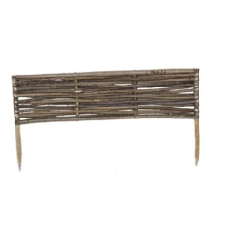 Bordures En Noisetier Tressage Horizontal Hampton 75x40cm (Lot De 4) -Jardelix Soldes Magasin bordures noisetier hampton 1