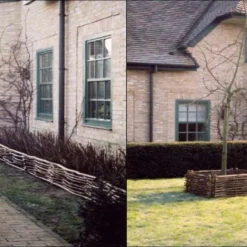 Bordures En Noisetier Tressage Horizontal Hampton 115x30cm (Lot De 4) -Jardelix Soldes Magasin bordures noisetier hampton 1