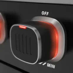 Barbecue Au Gaz En Inox Mercury 4T Noir Mat – 150 X 61 X 112 Cm -Jardelix Soldes Magasin boutons retroeclaires barbecue 2