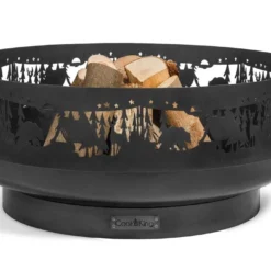 Braséro En Acier Décoré Forest – 80 Cm