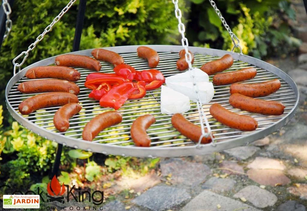 Braséro En Acier Bali + Grill Inox Sur Trépied 180 Cm 7 Braséro En Acier Bali + Grill Inox Sur Trépied 180 Cm – Image 5