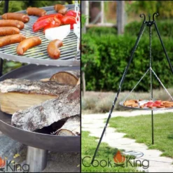 Braséro En Acier Bali + Grill Inox Sur Trépied 180 Cm 13 Braséro En Acier Bali + Grill Inox Sur Trépied 180 Cm -Jardelix Soldes Magasin brasero acier bali grill 3