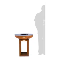 Braséro Barbecue En Acier Et Inox Avec Bûcher Ø62 Cm – Carus S -Jardelix Soldes Magasin brasero acier barbecue grille cuisson remundi carus s