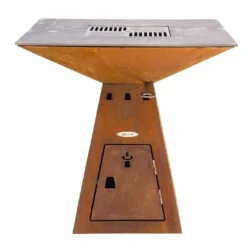 Braséro Barbecue En Acier Et Inox L82 Cm H81 Cm – Cube M