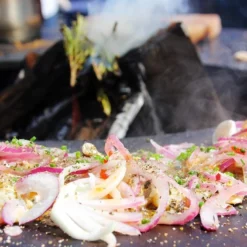 Braséro Barbecue En Acier Et Inox Ø102 Cm H105 Cm – Nero L105 -Jardelix Soldes Magasin brasero acier barbecue grille cuisson remundi nero l 1 1