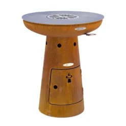 Braséro Barbecue En Acier Et Inox Ø62 Cm H75 Cm – Nero S