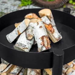 Braséro De Jardin En Acier Montana Haut Avec Bûcher (Pls Dimensions) -Jardelix Soldes Magasin brasero acier bucher 80cm montana cookking