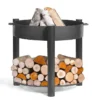 Braséro De Jardin En Acier Montana Haut Avec Bûcher (Pls Dimensions) -Jardelix Soldes Magasin brasero acier bucher 80cm montana cookking 3
