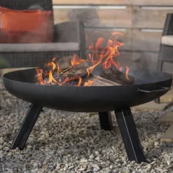 Brasero En Acier Finition Huilée Pittsburgh Ø 80 Cm