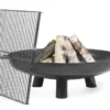 Braséro En Acier Bali + Grille De Cuisson (plusieurs Dimensions) -Jardelix Soldes Magasin brasero acier noir brut bali grille cuisson 1
