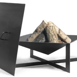 Braséro En Acier Cuba + Couvercle 8 Braséro En Acier Cuba + Couvercle -Jardelix Soldes Magasin brasero acier noir brut cuba 2