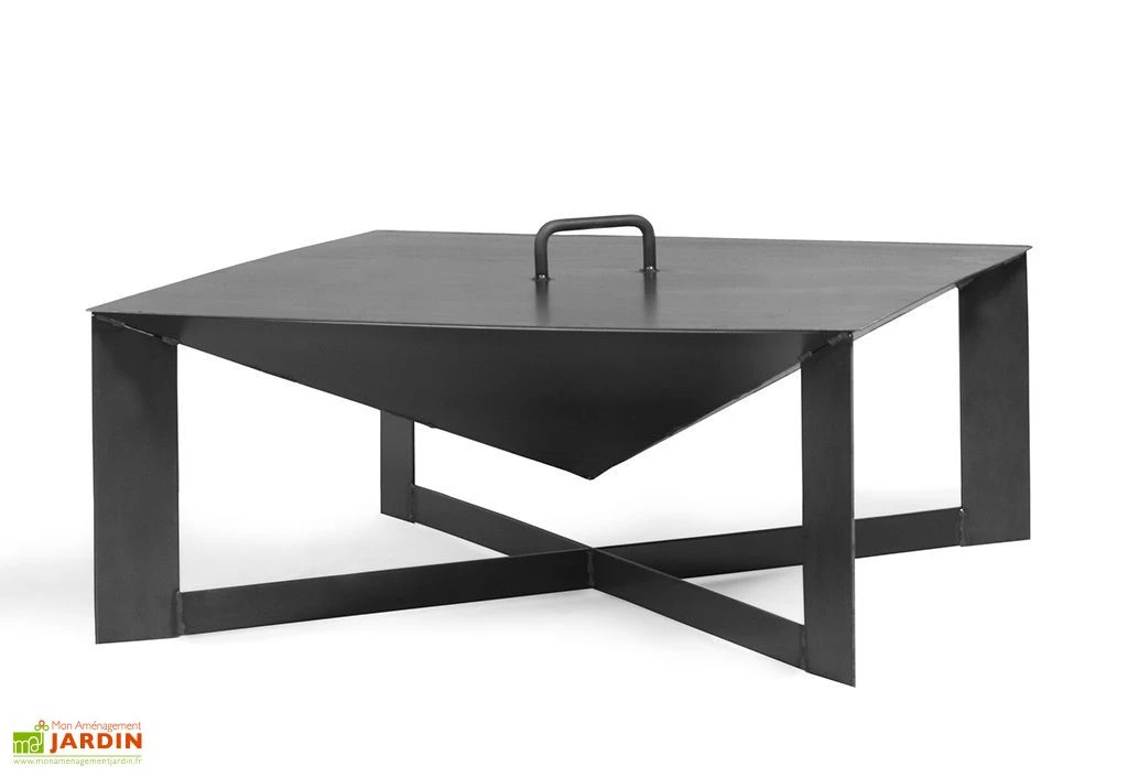 Braséro En Acier Cuba + Couvercle 3 Braséro En Acier Cuba + Couvercle