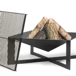 Braséro En Acier Cuba + Grille De Cuisson 70 Cm