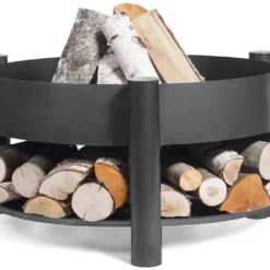 Braséro En Acier Montana + Grille De Cuisson (plusieurs Dimensions) -Jardelix Soldes Magasin brasero acier noir brut montana grille cuisson 2