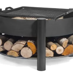 Braséro En Acier Montana + Grille De Cuisson (plusieurs Dimensions) -Jardelix Soldes Magasin brasero acier noir brut montana grille cuisson